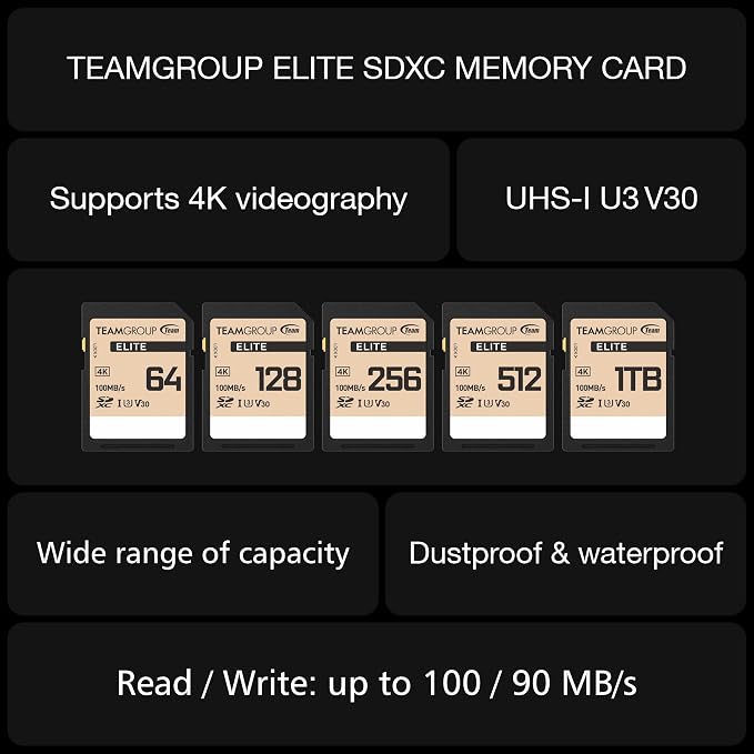 TEAMGROUP Elite 128GB UHS-I U3 V30 UHD Read Speed up to 100MB/s SDXC High Speed - Image 5