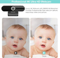 UHD 4K Webcam with Microphone: 8MP USB Computer Web Camera with Privacy Shutter - Image 2