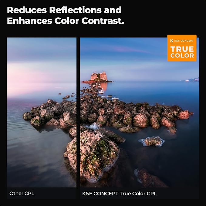 K&F CONCEPT 40.5mm True Color Variable Fader ND2-32 ND Filter and CPL Circular - Image 4