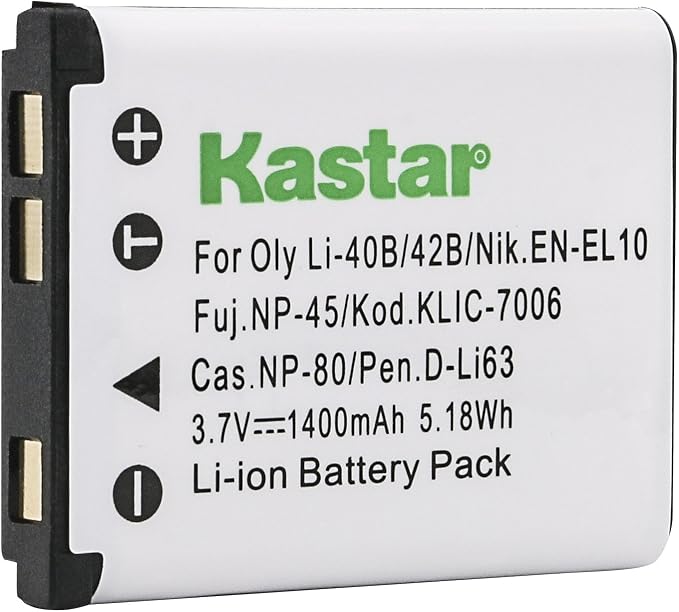 Kastar Digital Camera Replacement Lithium-Ion Battery Compatible by Kastar