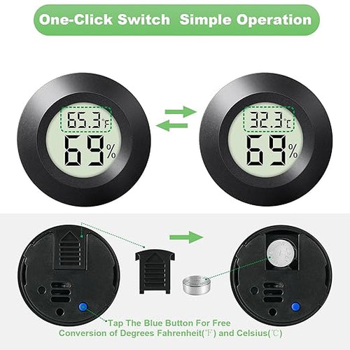 2 - PACKMini Digital Hygrometer Indoor Humidity Meter & Round Temperature - Image 2
