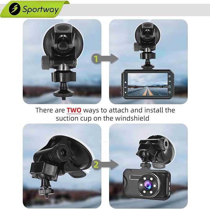 Sportway S30 Dash Cam Suction Mount - Image 4