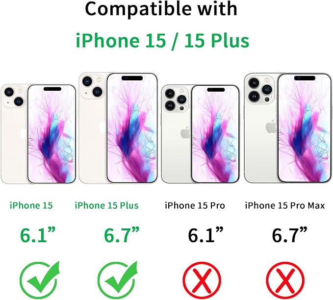 Compatible with iPhone 15 and iPhone 15 Plus Camera Lens Protector, - Image 2
