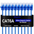 Rapink Patch Cables Cat6a 1ft Slim, Cat6a Ethernet Patch Cable 10G Support by Rapink
