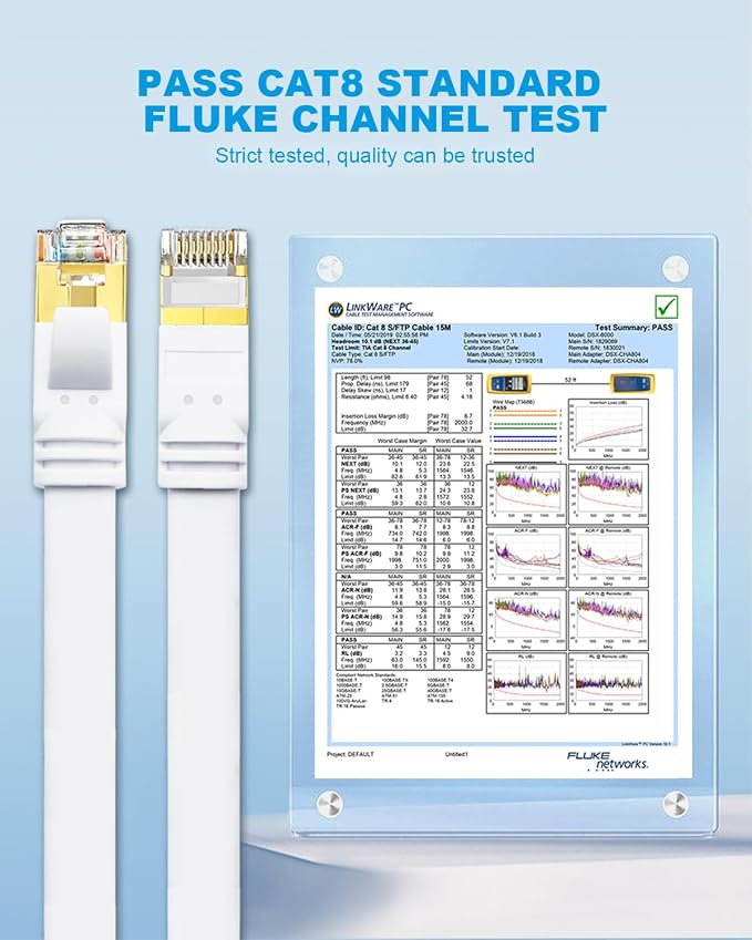 CAT8 Ethernet Cable, 6ft 5 Pack Flat CAT8 Patch Cord, Faster than - Image 7