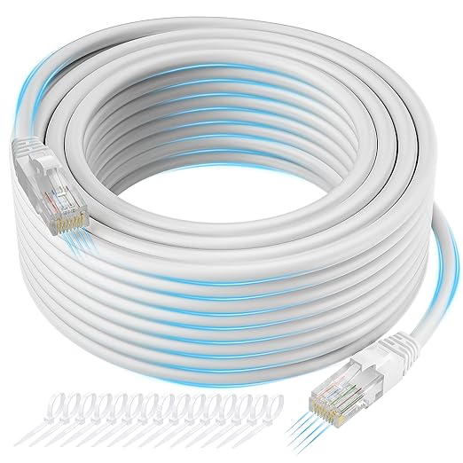 Cat 6 Ethernet Cable 125 FT, Long High Speed Cat6 Internet Cable, Standard RJ45 by Kxable