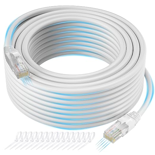 Cat 6 Ethernet Cable 100 FT, Long High Speed Cat6 Internet Cable, Standard RJ45 by Kxable