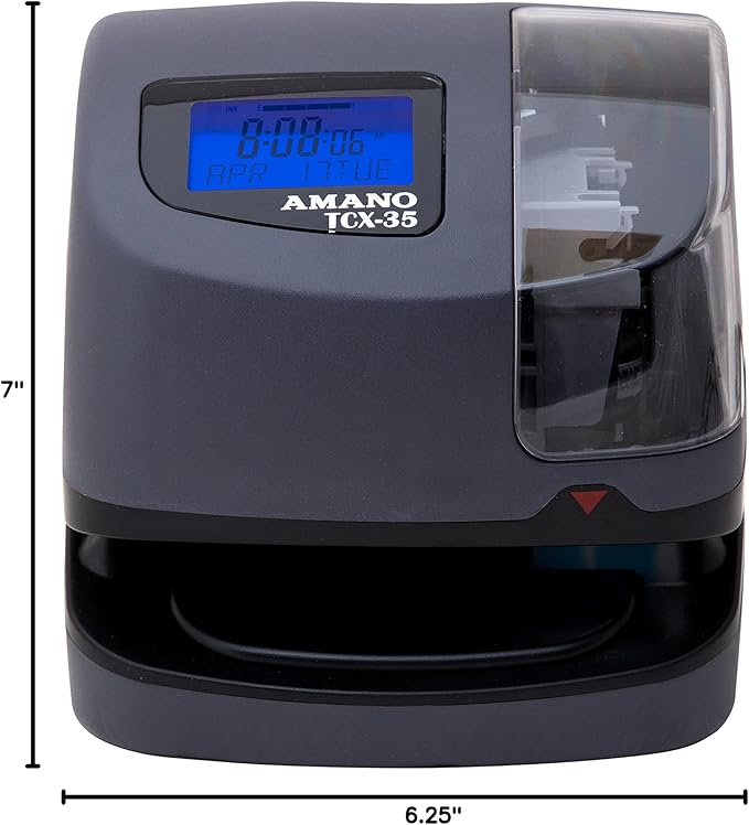 AMANO TCX-35 Time Clock for Employees, Electronic Punch Clock for Small Business - Image 6