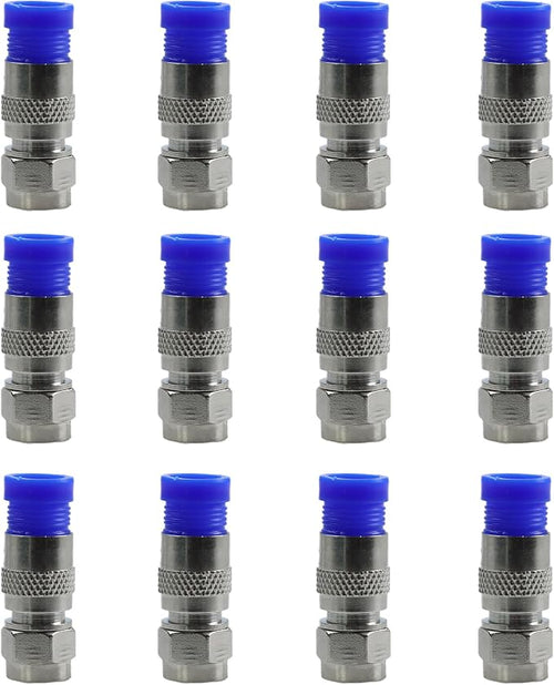 12Pcs RG6 F Type Connector Coaxial Compression Fitting, Cable Modem, Aerial by Unknown
