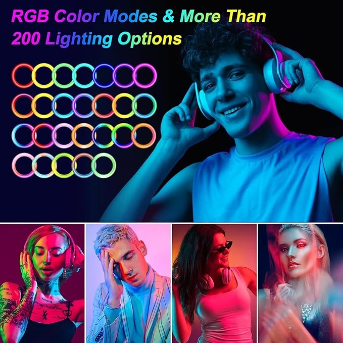 10.3" Ring Light with Tripod and Phone iPad Holder, Selfie Ring Light with 51 - Image 3