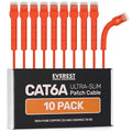 Everest Ultra Slim Cat6a Ethernet Patch Cables 6ft Orange by EverestMediaSolutions