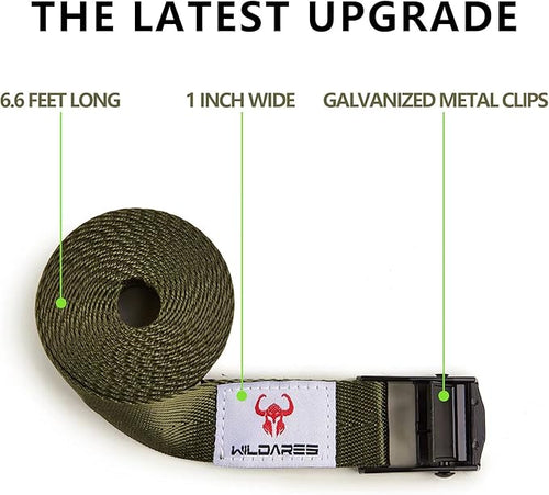 1" x 6.6' Trail Cam Strap, 1800 lbs Heavy-Duty Trail Camera Straps, Game Cam - Image 2