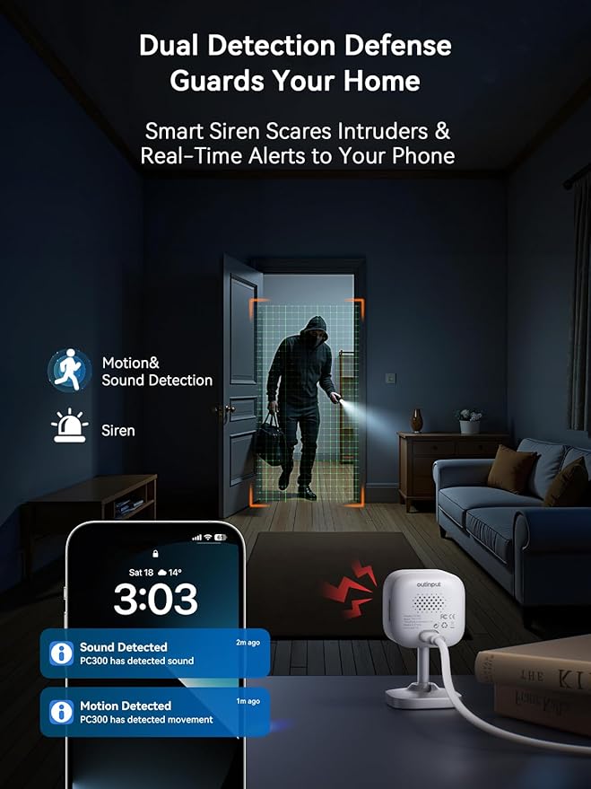 Outinput Indoor Security Camera, 2K WiFi Home Camera - Image 4