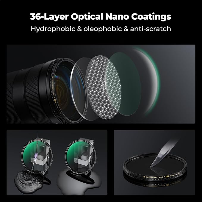 K&F CONCEPT Polarising Filter 62 mm CPL Filter Circular Slim Optical Glass HD - Image 6