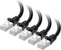 Cable Matters 10Gbps 5-Pack Snagless Short Shielded Cat 6A Ethernet Cable - 1ft by CableMatters
