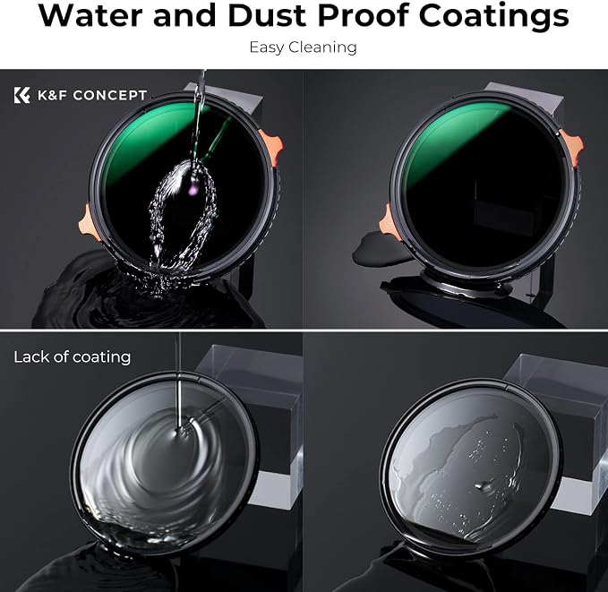 K&F CONCEPT 77mm ND4-64 ND Lens Filter Variable & CPL Polarizers Filter 2-in-1 - Image 7