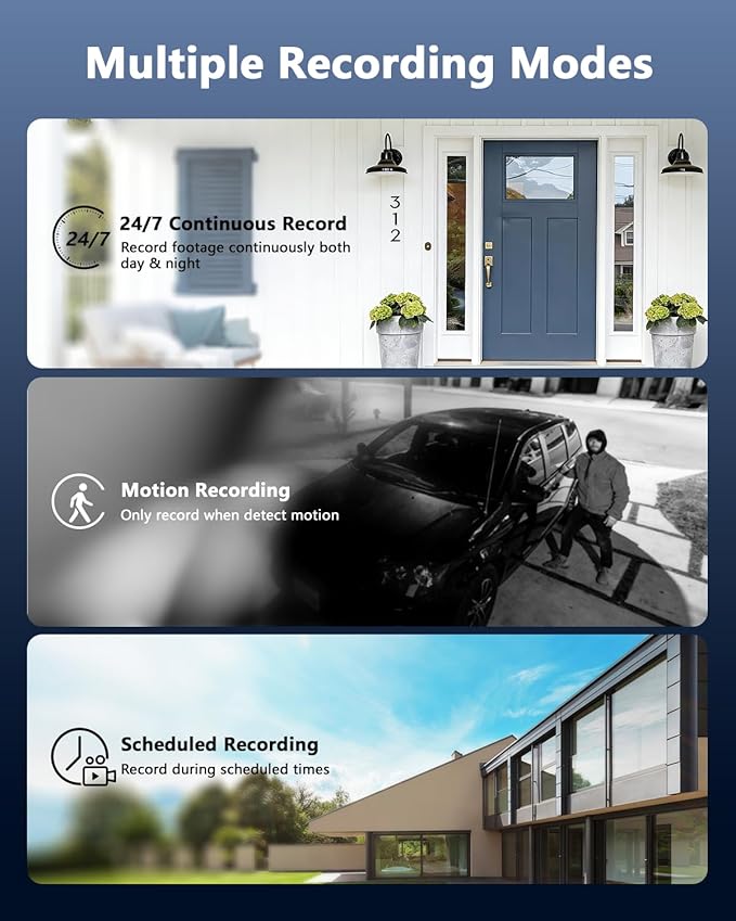 5MP Wired Security Camera System Outdoor, 8CH DVR - Image 4