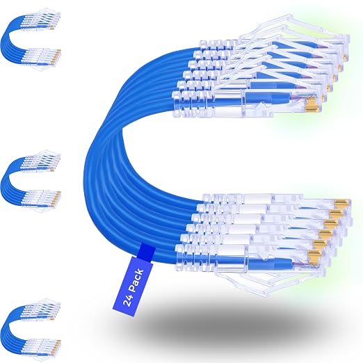 Rapink Patch Cables Cat6/ Cat6a 10ft Slim, Cat6a Ethernet Patch Cable 10G by Rapink
