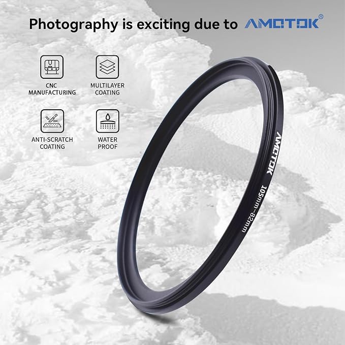 105mm Lens to 82mm Camera Lens Adapter, 105mm to 82mm Filter Step-Down Ring - Image 2