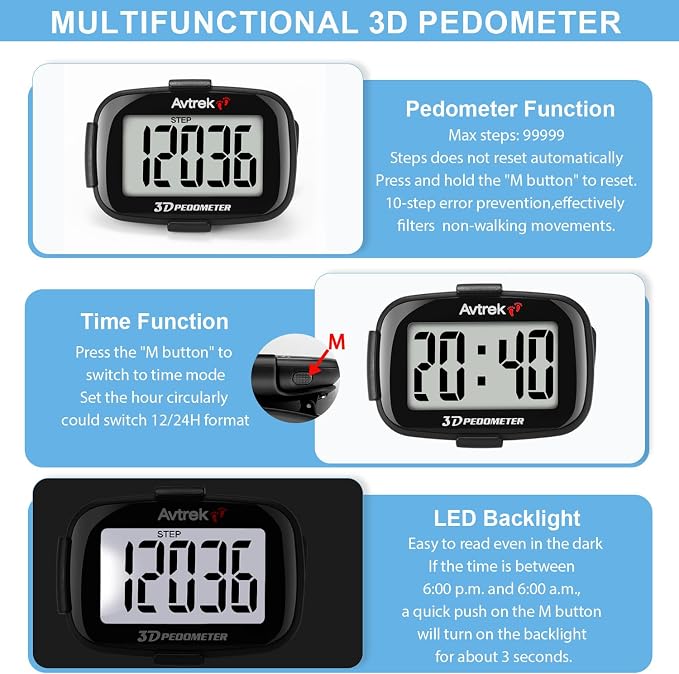 AVTREK 3D Step Counter Clip On - Image 5