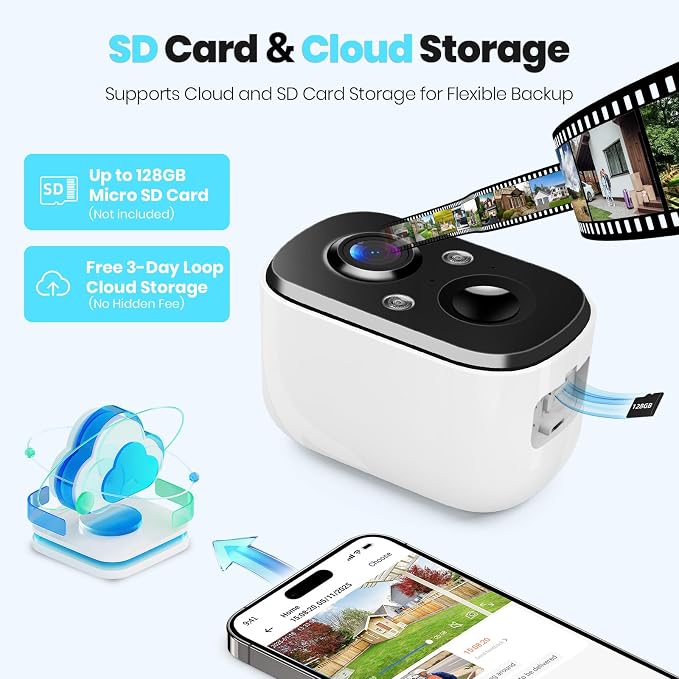 Techage Solar Security Cameras Wireless Outdoor, 2K Battery Powered WiFi Cameras - Image 7