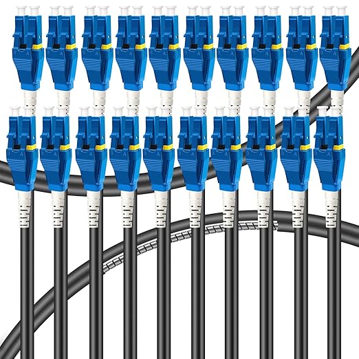 20-Pack - 1m Uniboot LC to LC Armored Fiber Patch Cable, Singlemode 9/125um by Bangun