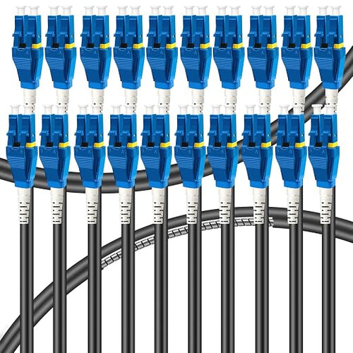 20-Pack - 2m Uniboot LC to LC Armored Fiber Patch Cable, Singlemode 9/125um by Bangun