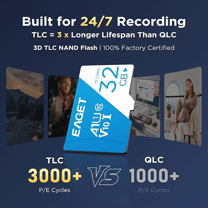 EAGET 3-Pack 32GB TF Memory Card Up to 100MB/s Read 30MB/s Write - Image 4