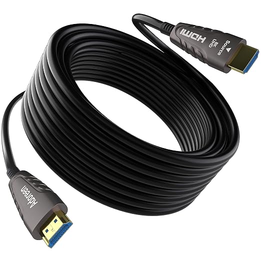 Adoreen 8K Fiber Optic HDMI 2.1 Cable 20 Feet, Active Optical HDMI Cord by Adoreen