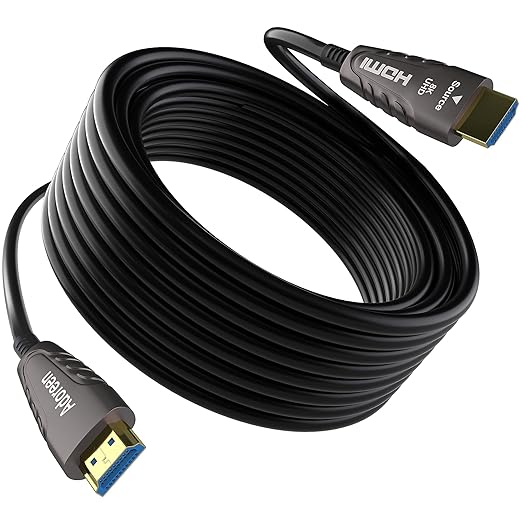 Adoreen 8K Fiber Optic HDMI 2.1 Cable 75 Feet, Active Optical HDMI Cord by Adoreen