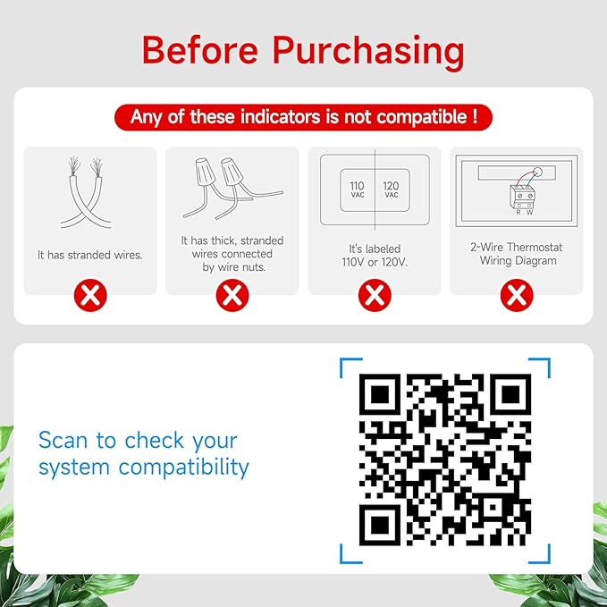 Smart Thermostats for Home, WiFi Thermostats 4.3 Inches Touch Screen Compatible - Image 2