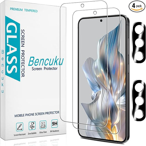 2 Pack Screen Protector for Samsung Galaxy S24 Plus 5G Tempered Glass by Bencuku