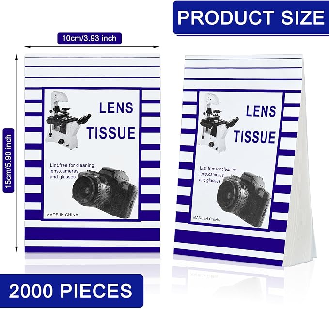 Outus 1000 Pcs Lens Cleaning Paper Tissue and 2 Double Sided Cleaning - Image 3