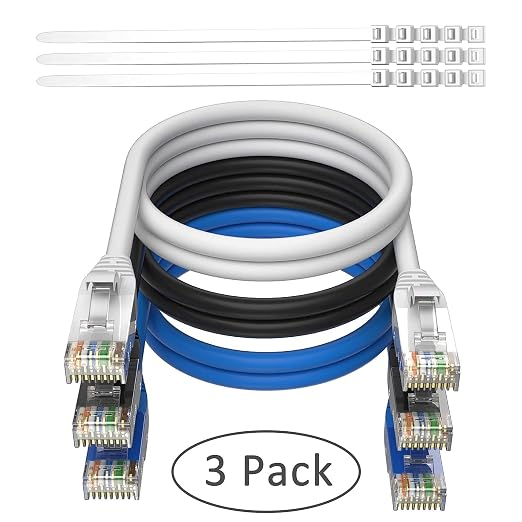Adoreen Cat 6 Ethernet Cable 7 Ft-3 Pack, High Speed Short Patch Cables Network - Image 6