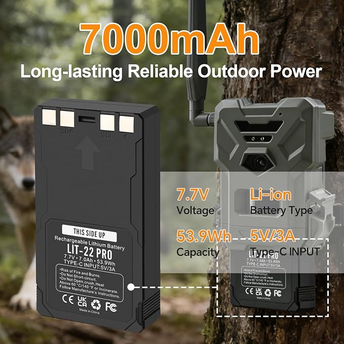 ANTIEE LIT-22 Pro Rechargeable Battery - 7000mAh Battery Compatible - Image 2