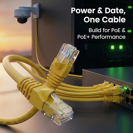 GEARit Cat 6 Ethernet Patch Cable 1 ft Yellow Cat6 Patch Cables 1ft - Image 7
