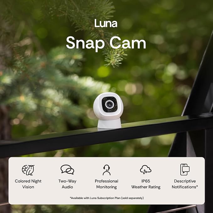 Luna 2K AI Wired Cameras for Home Security Outdoor/Indoor, 2.4GHz Wi-Fi - Image 2