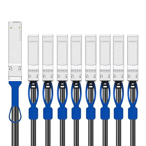 10Gtek 200GbE to 8x25GbE Splitter DAC, QSFP-DD to 8xSFP28, - Image 2