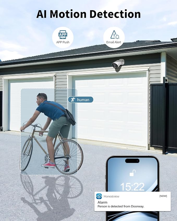 《122° Wide-Angle & Ultra 5MP Definition》Outdoor Wired Security Camera System - Image 6