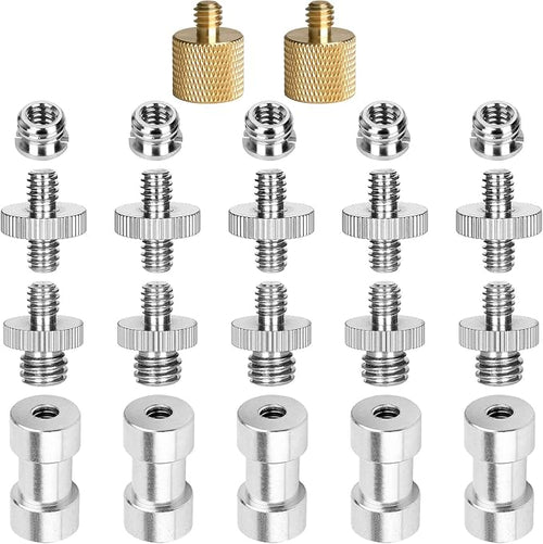 22Pack ChromLives Camera Screw Adapter 1/4 to 1/4 Screw to 3/8 Tripod Adapters by ChromLives