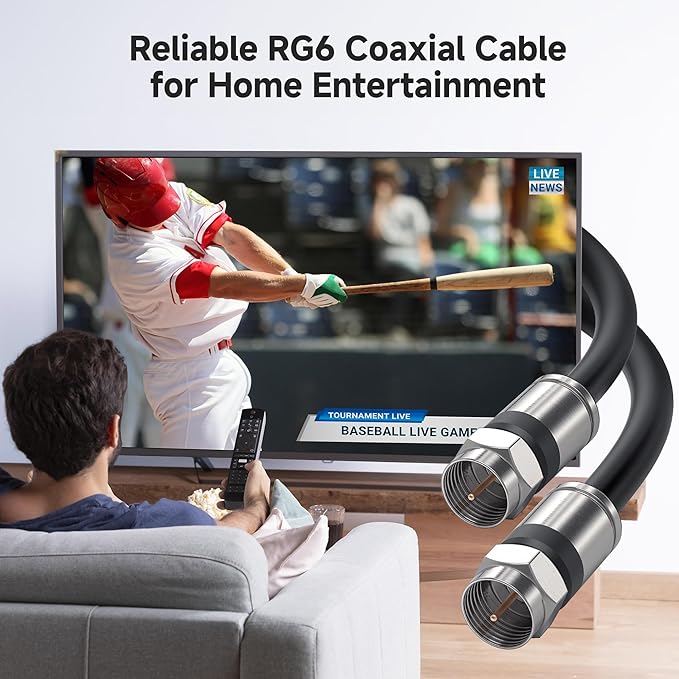 Cable Matters 3-Pack RG6 Coaxial Cable - 10ft - Image 2