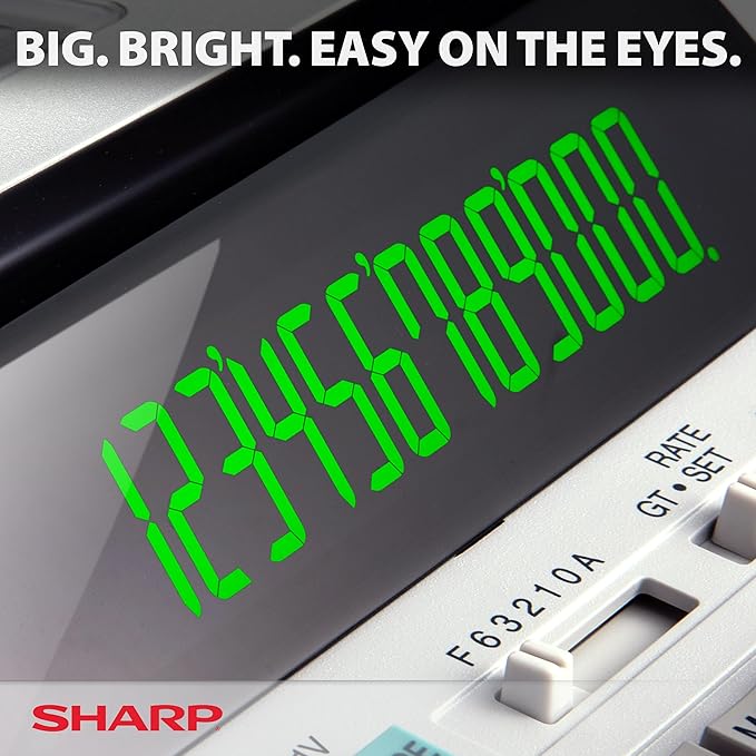 Sharp EL-1801V Ink Printing Calculator, 12-Digit LCD, AC Powered, Easy-to-Read - Image 4
