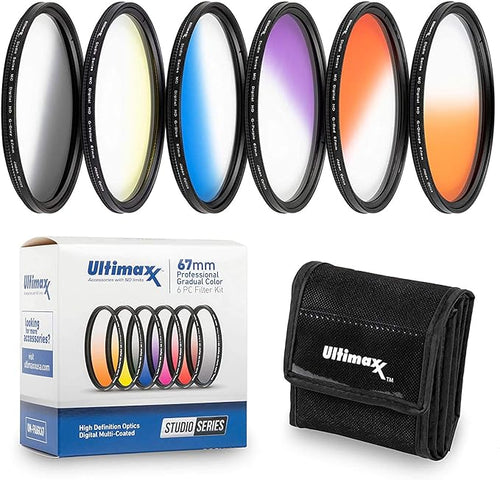 49MM Ultimaxx Professional Six Piece Gradual Color Filter Kit by Ultimaxx