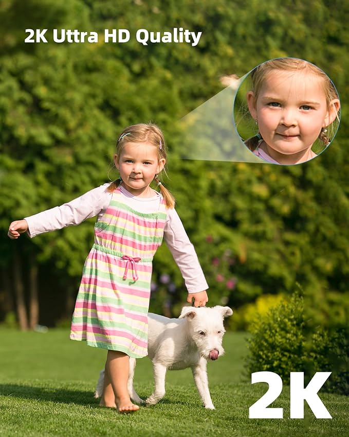 CKK 2K Security Camera Outdoor Corded Power, 3MP PTZ WiFi Home Security Camera - Image 3
