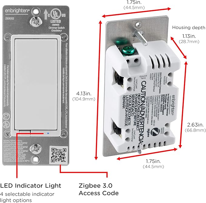 Enbrighten 43080 Zigbee in-Wall Smart Paddle Dimmer - Image 5