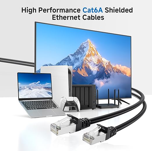 Cable Matters 10Gbps Snagless Shielded Cat 6A Ethernet Cable - 10ft - Image 2