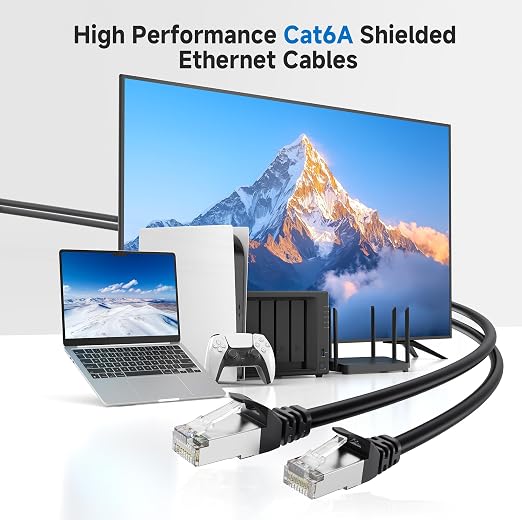 Cable Matters 10Gbps Snagless Long Shielded Cat 6A Ethernet Cable - 125ft - Image 2