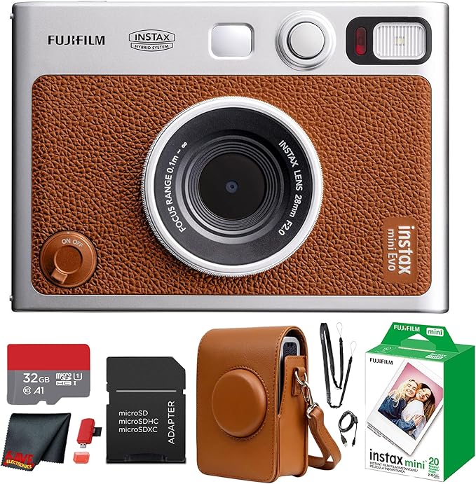 Fujifilm Instax Mini EVO Hybrid Instant Camera Bundle by FUJIFILM