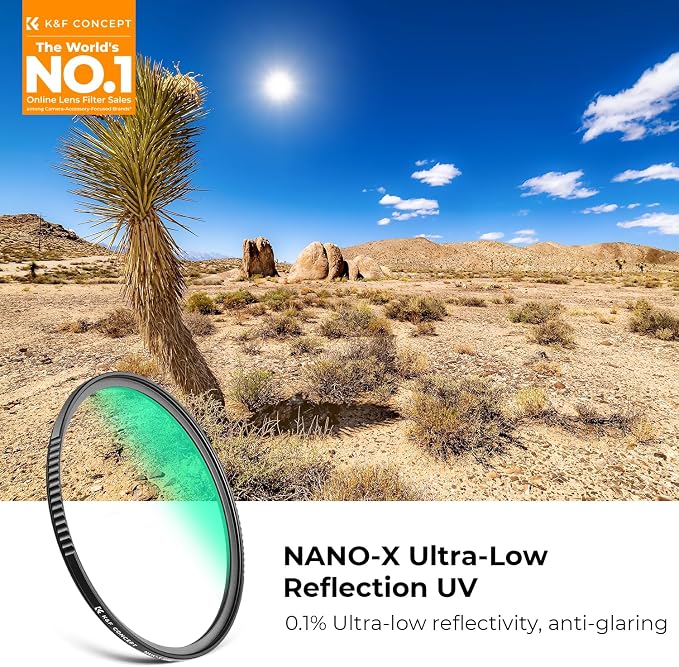 K&F CONCEPT 77mm Ultra-Low Reflectivity MCUV Lens Protection Filter 28 - Image 2