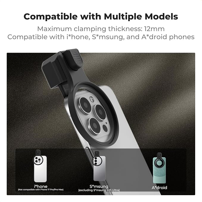 K&F CONCEPT 58mm Press-on ND2-32 Phone Lens Filter Kit, 16/15/14/13/12 Pro/Pro - Image 6